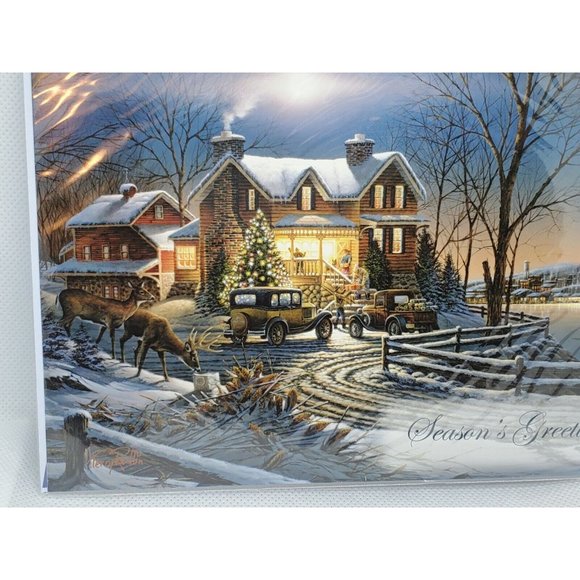 Terry Redlin Seasons Greeting Decorative Holiday Greeting Card With Envelope - Picture 3 of 6
